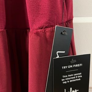 Maroon maxi dress